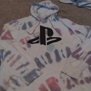 2XL Tye Dye playstation hoodie